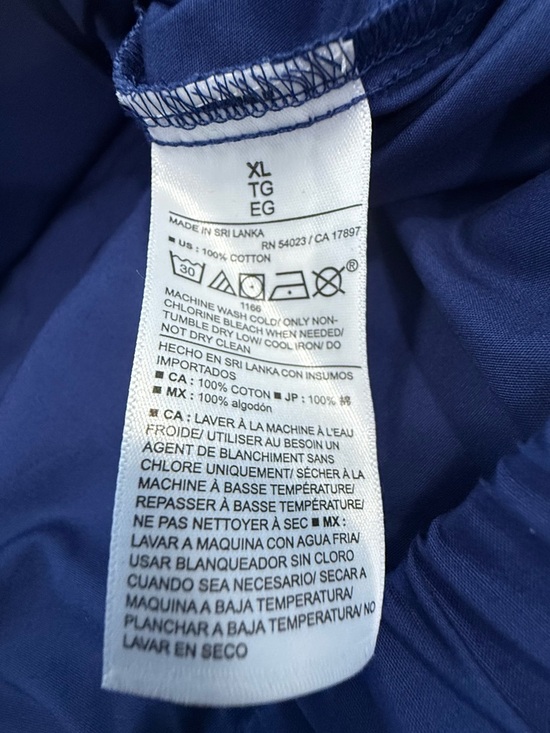 Banana Republic Factory vibrant blue crop button up top SZ XL - Picture 7 of 11